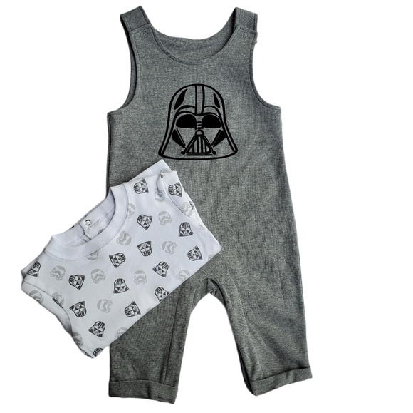 Star Wars 2 piece Romper set - Grey, 9 Months - Picture 2 of 9